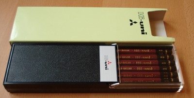 Mitsubishi Hi-Uni pencil box.