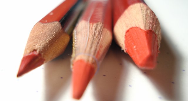 red and blue pencils