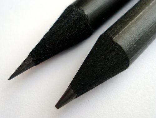 Black dyed pencils