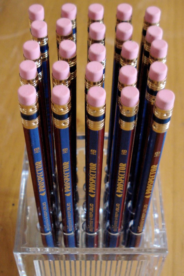 Display cases for pencils