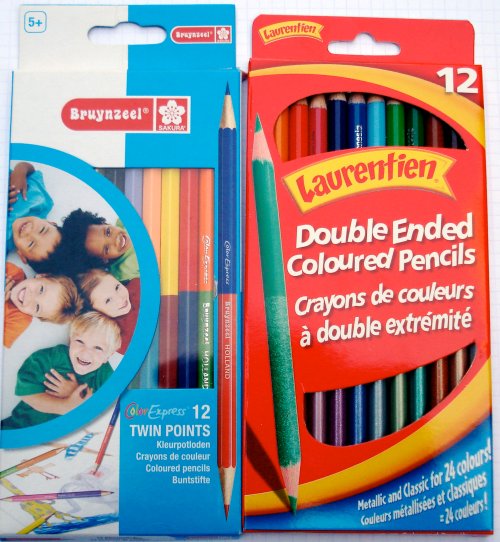 Double ended colour pencils