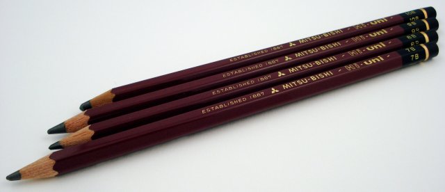 Mitsubishi's extremely soft pencils