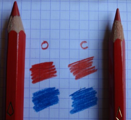 Viarco Red and Blue pencils