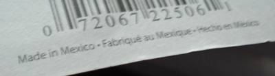 Made in Mexico.